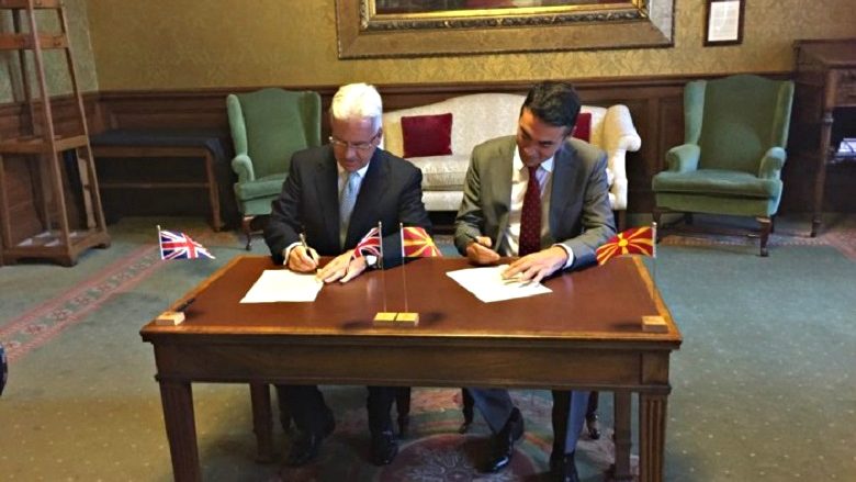 Nënshkruhet Deklaratë e përbashkët për partneritet dhe bashkëpunim ndërmjet Maqedonisë dhe Mbretërisë së Bashkuar