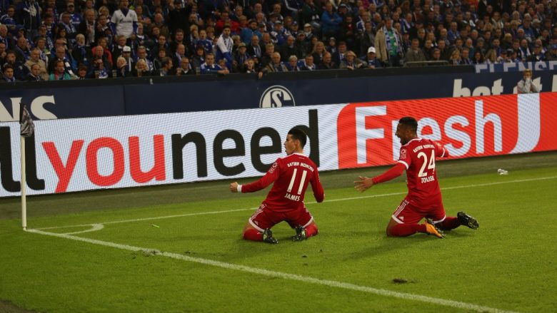 Bayerni me dy gola të shpejt ndaj Schalkes, James dhe Lewa të pandalshëm (Video)