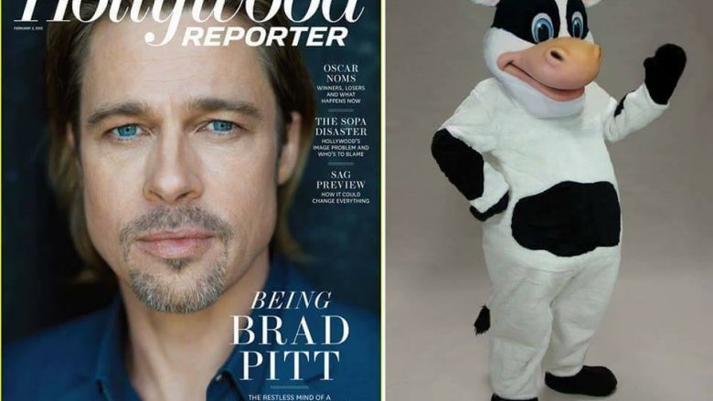 Brad Pitt vishej si maskotë për të fituar para në rininë e tij (Foto)