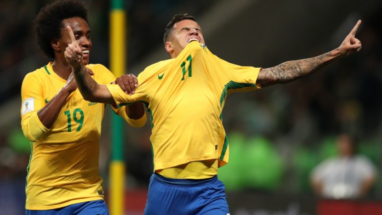 Coutinho i ‘lënduar’ për Liverpoolin, por për Brazilin luan dhe shënon gol (Video)