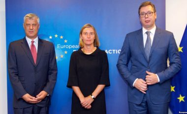 Mogherini takoi Thaçin dhe Vuçiqin