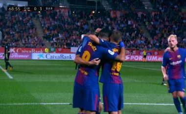 Suarez trefishon epërsinë e Barçës ndaj Gironas (Video)