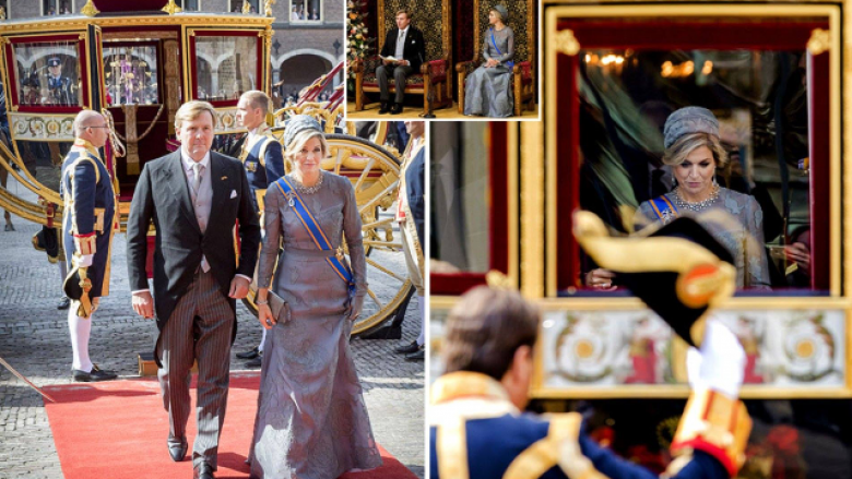 Një përrallë holandeze! Mbretëresha Maxima dhe mbreti Willem-Alexander mbërrijnë me karrocë me kuaj në hapjen e Parlamentit (Foto)