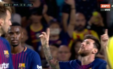 Messi magjik, kompleton het-trikun ndaj Espanyolit (Video)