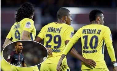 Alves kundër lavdërimit të treshes Neymar-Cavani-Mbappe: Nuk luajnë vetëm ata, por e gjithë skuadra