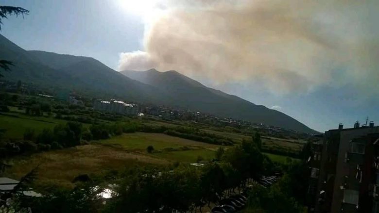 Zjarr në parkun kombëtar në Pelister, kërkohet ndihma e aeroplanëve të DMSH-së