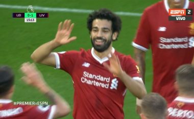 Salah kalon Liverpoolin në epërsi ndaj Leicesterit (Video)