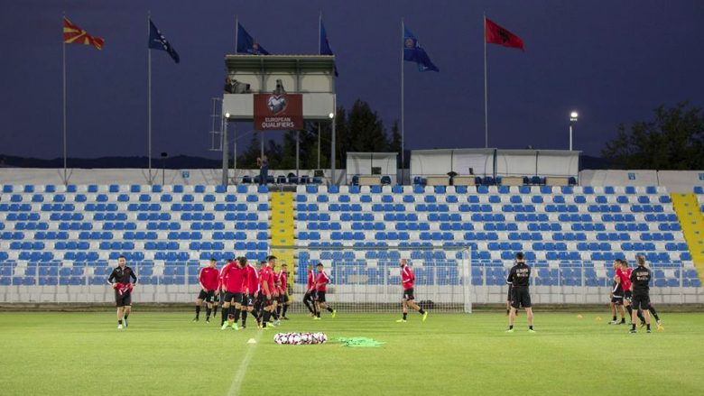 Forca të mëdha sigurie në Strumicë para ndeshjes mes Maqedonisë dhe Shqipërisë (Foto)