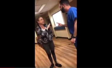 Pacientja ankohet se ka pritur mbi një orë për tu kontrolluar, filmohet mjeku duke i bërtitur dhe sharë gruan (Video)