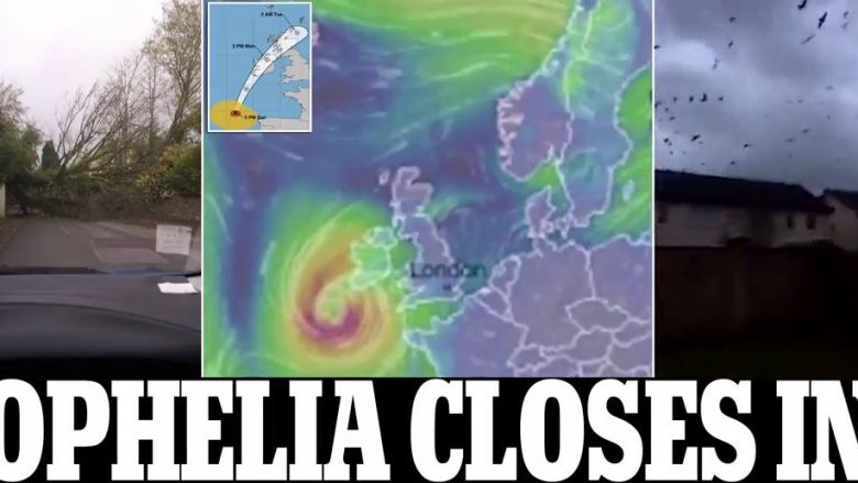 Irlanda pritet të goditet nga uragani Ophelia, që krijon erëra të forta që lëvizin me shpejtësi prej 130 kilometra në orë (Foto/Video)