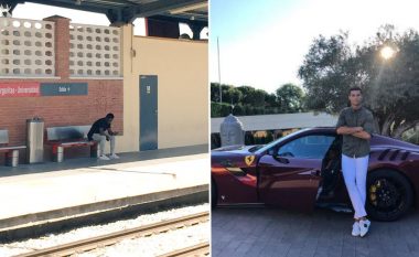Dy botë të ndryshme përballë njëri tjetrit – Ronaldo i super makinave, përballe mbrojtësit që udhëton me tren (Foto)