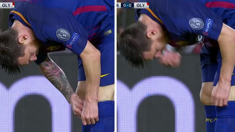 Messi nxori nga çorapet një pilulë dhe e futi në gojë, të gjithë po pyesin se çfarë është ajo (Foto/ Video)