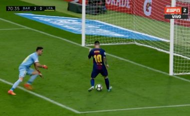 Dy gola të shpejtë nga Messi ndaj Las Palmas (Video)