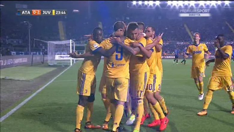Dy gola të shpejtë të Juves ndaj Atalantas, i pari erdhi nga gabimi i Berishës (Video)