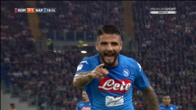 Insigne kalon Napoli në epërsi ndaj Romës (Video)