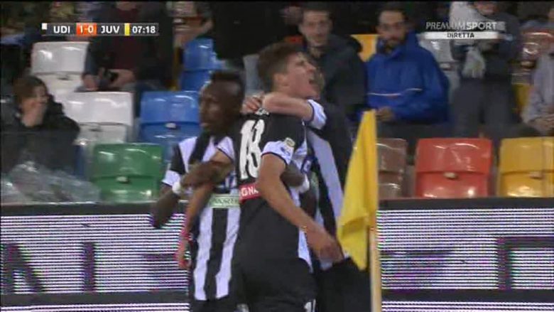 Dy gola të shpejt në sfidën mes Udineses dhe Juventusit (Video)