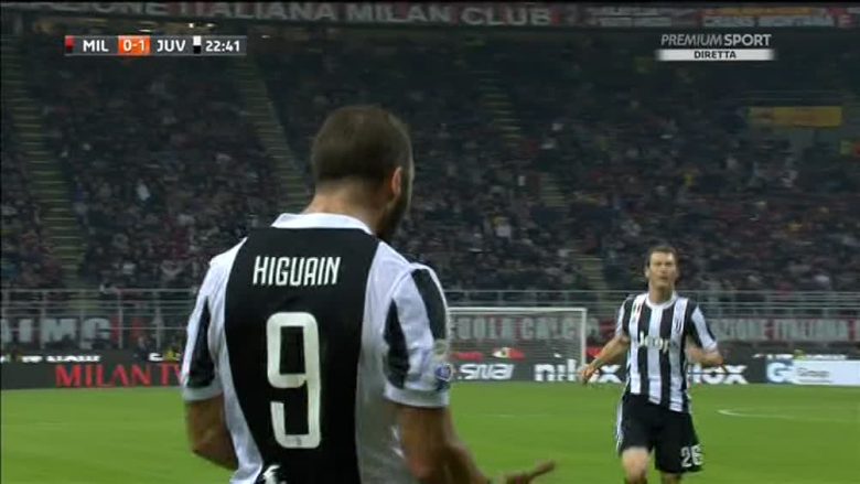 Higuain kalon Juven në epërsi ndaj Milanit (Video)