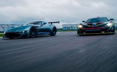 Gara e mahnitshme mes hipermakinave Aston Martin Vulcan dhe McLaren P1 GTR (Video)