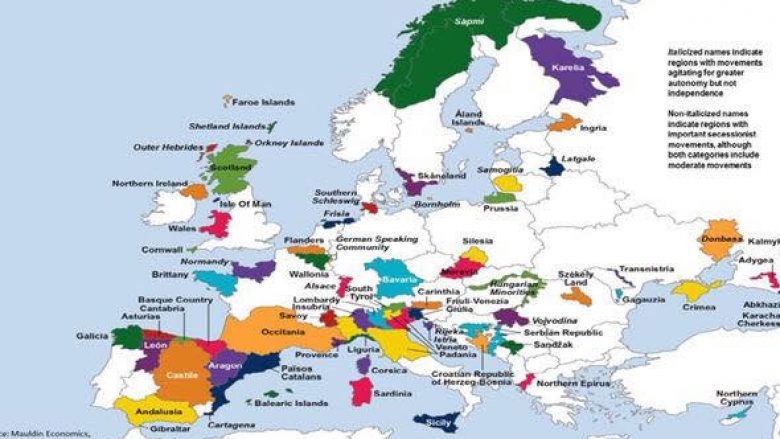 Katalonja nuk është vetme, dhjetëra rajone evropiane duan pavarësi