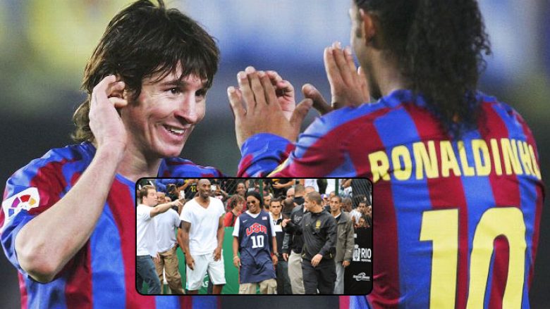 Bryant rikujton momentin kur Ronaldinho ia prezantoi Messin si 17 vjeçar: Njihu me djaloshin që do të bëhet lojtari më i mirë i të gjitha kohërave (Foto/Video)