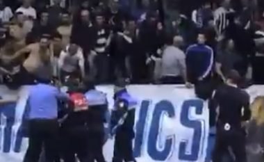 Degjeneron në dhunë derbi i basketbollit mes Tiranës dhe Partizanit (Video)