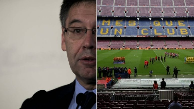 Presidenti i Barçës, Bartomeu tregon arsyen reale pse takimi ndaj Las Palmas u luajt pa tifozë: Nuk ishte për shkaqe sigurie