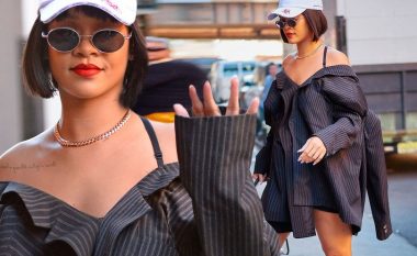 Rihanna shfaqet me bark të fryrë në bikini (Foto)