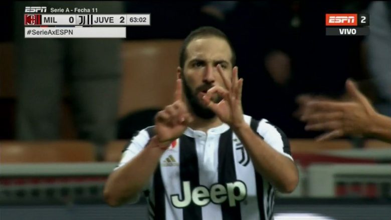 Higuain mposht përsëri Donnarumman me një gol të bukur (Video)