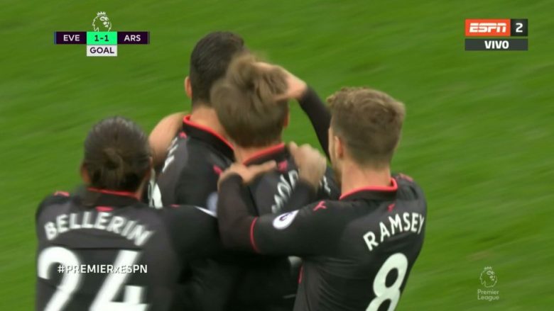 Arsenali barazon rezultatin me golin e Monrealit (Video)