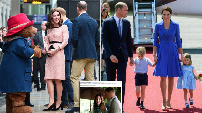 Bëhet e ditur: Fëmija i tretë i çiftit mbretëror Uilliam dhe Kate do të arrijë në prill (Foto)