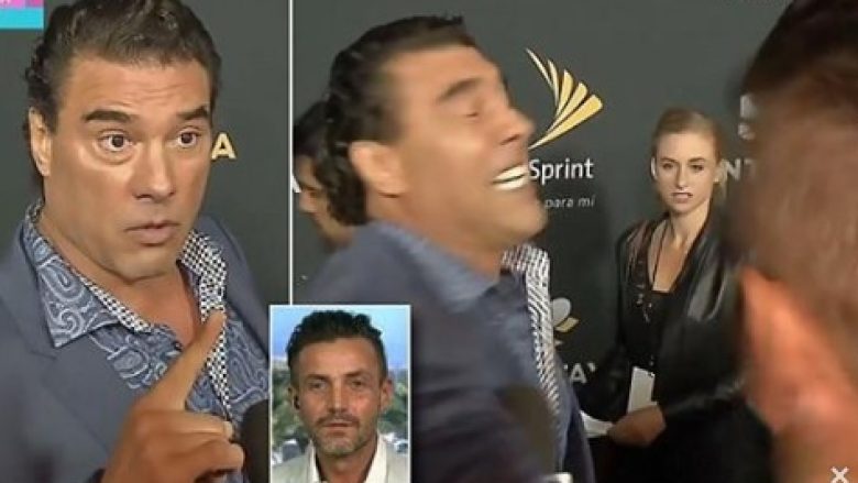 Momenti shokues kur ylli i telenovelave meksikane sulmon gazetarin e Hollywoodit në tapet të kuq (Foto/Video)