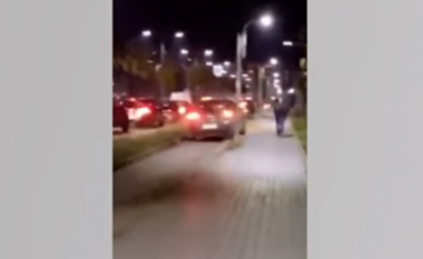 Në Prishtinë, me veturë nëpër trotuar (Video)