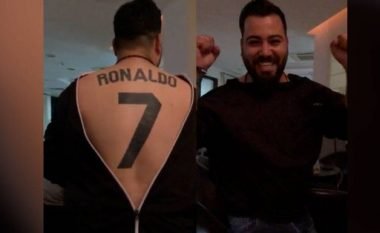 Fansi me tatuazhin në shpinë ‘Ronaldo 7’, realizon ëndrrën takon portugezin (Video)