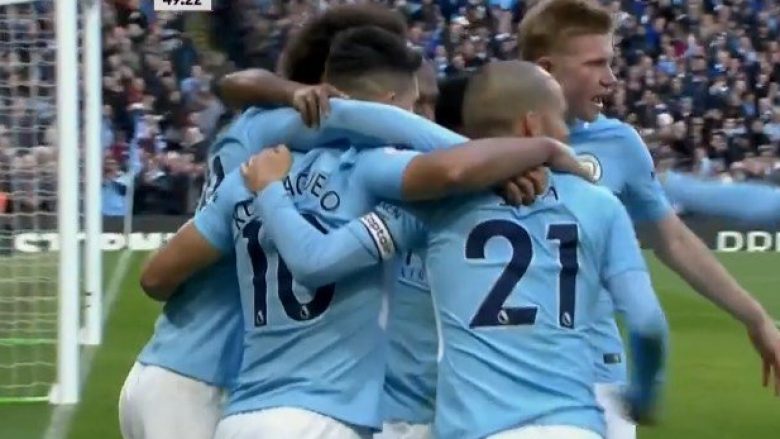 Aguero i shënon Arsenalit nga pika e bardhë (Video)