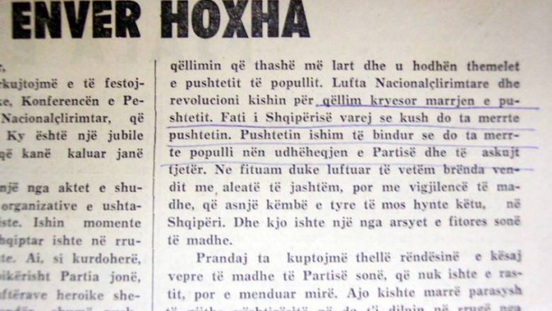 Enver Hoxha më 1982: Lufta e LNÇ-së ishte vetëm çështje pushteti!