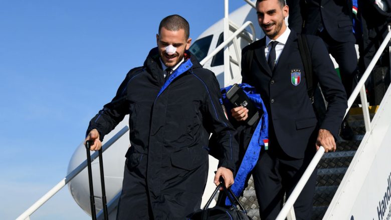 Bonucci me hundë të thyer, luan me maskë mbrojtëse në ndeshjen kthyese ndaj Suedisë