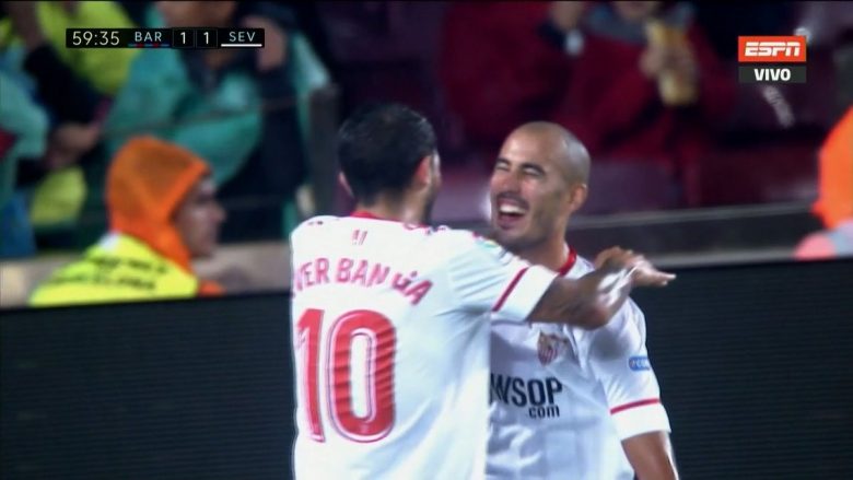 Sevilla barazon ndaj Barçës me golin e Pizarros (Video)