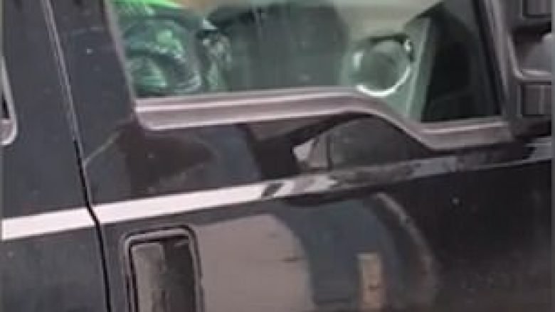 Lëvizja automatike e xhamit, argëtimi i fëmijës që priste në veturë (Video)