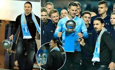 Ibrahimovic mungoi në Stamford Bridge – Ai ishte në Malmo dhe nuk e la kryetarin e federatës ta dorëzojë trofeun e titullit, duke e bërë vetë (Foto)