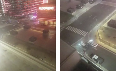 Po mbante një peng dhe po që qëllonte me armë nga kati i 8-të, policia vrasin burrin e armatosur (Video)