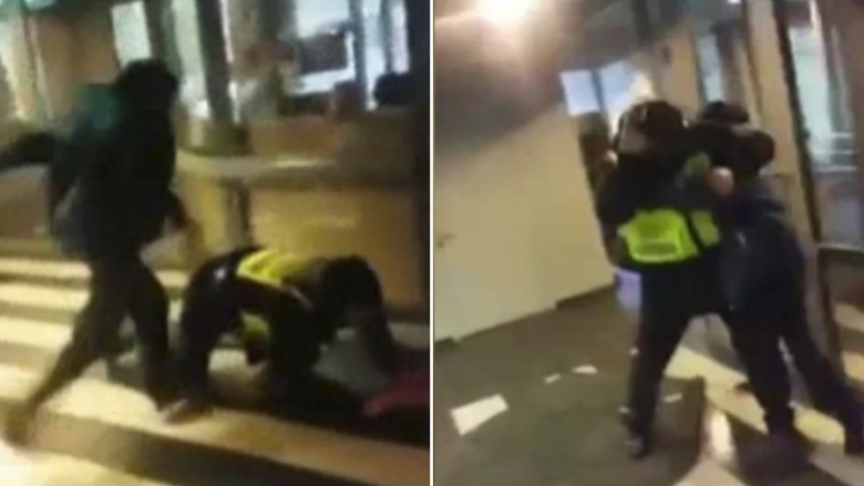 Tentoi të ndalonte adoleshentin e dehur, polici bëhet për spital (Video)