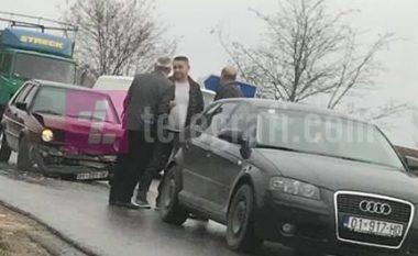 Aksident trafiku në Podujevë, nuk raportohet për të lënduar (Foto)