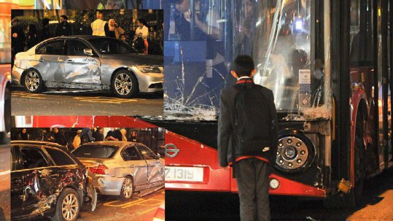 Horror në Londër: Autobusi shkatërron disa vetura, njërën me një fëmijë brenda e “shtynë zvarrë” disa metra (Foto/Video)