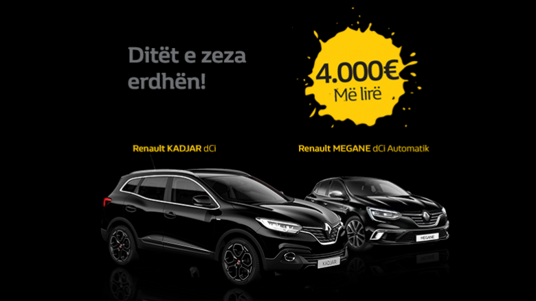 Deri të hënën, Renault Kadjar dhe Renault Megane kushtojnë nga 4,000 euro më lirë (Foto)