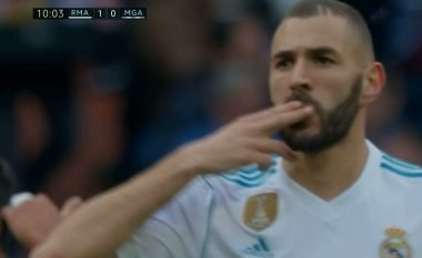 Benzema kalon Realin në epërsi ndaj Malagas (Video)