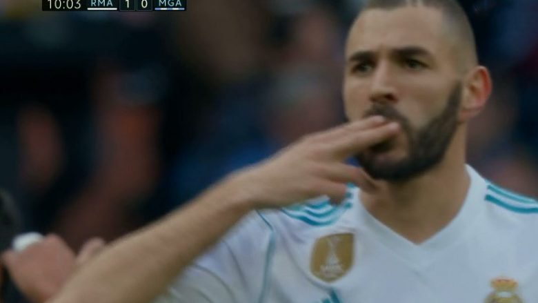 Benzema kalon Realin në epërsi ndaj Malagas (Video)
