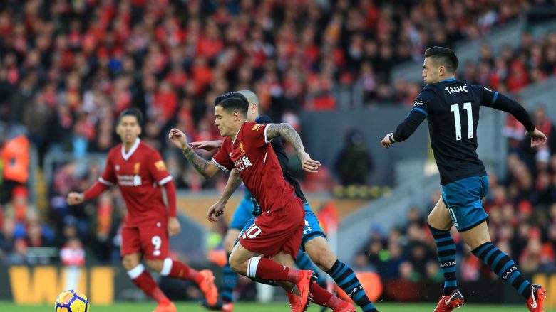 Coutinho thellon epërsinë e Redsave ndaj Southamptonit (Video)