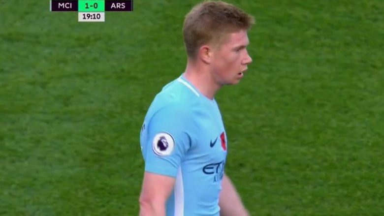 De Bruyne kalon Man Cityn në epërsi ndaj Arsenalit me një gol të bukur (Video)