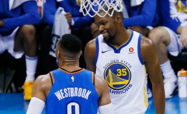 Durant dhe Westbrook kacafyten gjatë ndeshjes (Video)