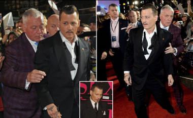 Johnny Depp arrin ‘i dehur’ në tapetin e kuq të premierës së filmit “Murder On The Orient Express”? (Foto)